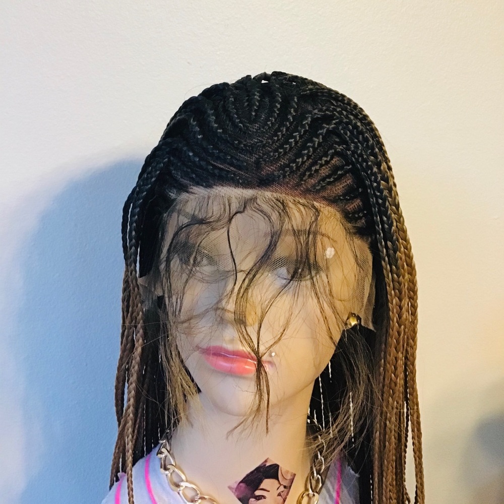 Beautiful Free Part Synthetic Lace Front Wigs with Baby Hair Box Braids